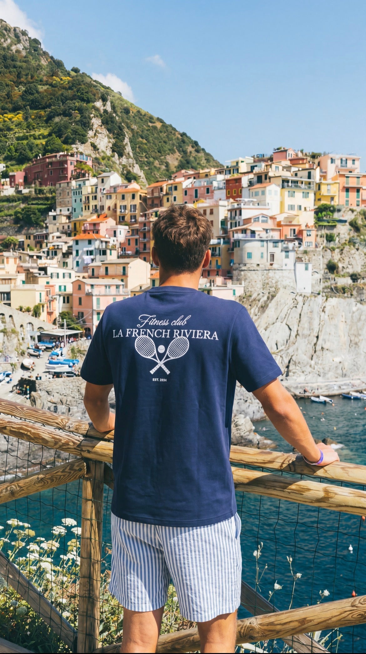 "La French Riviera" T-Shirt - Navy blue
