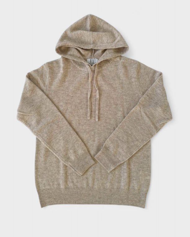 Merino Wool Hoodie Beige
