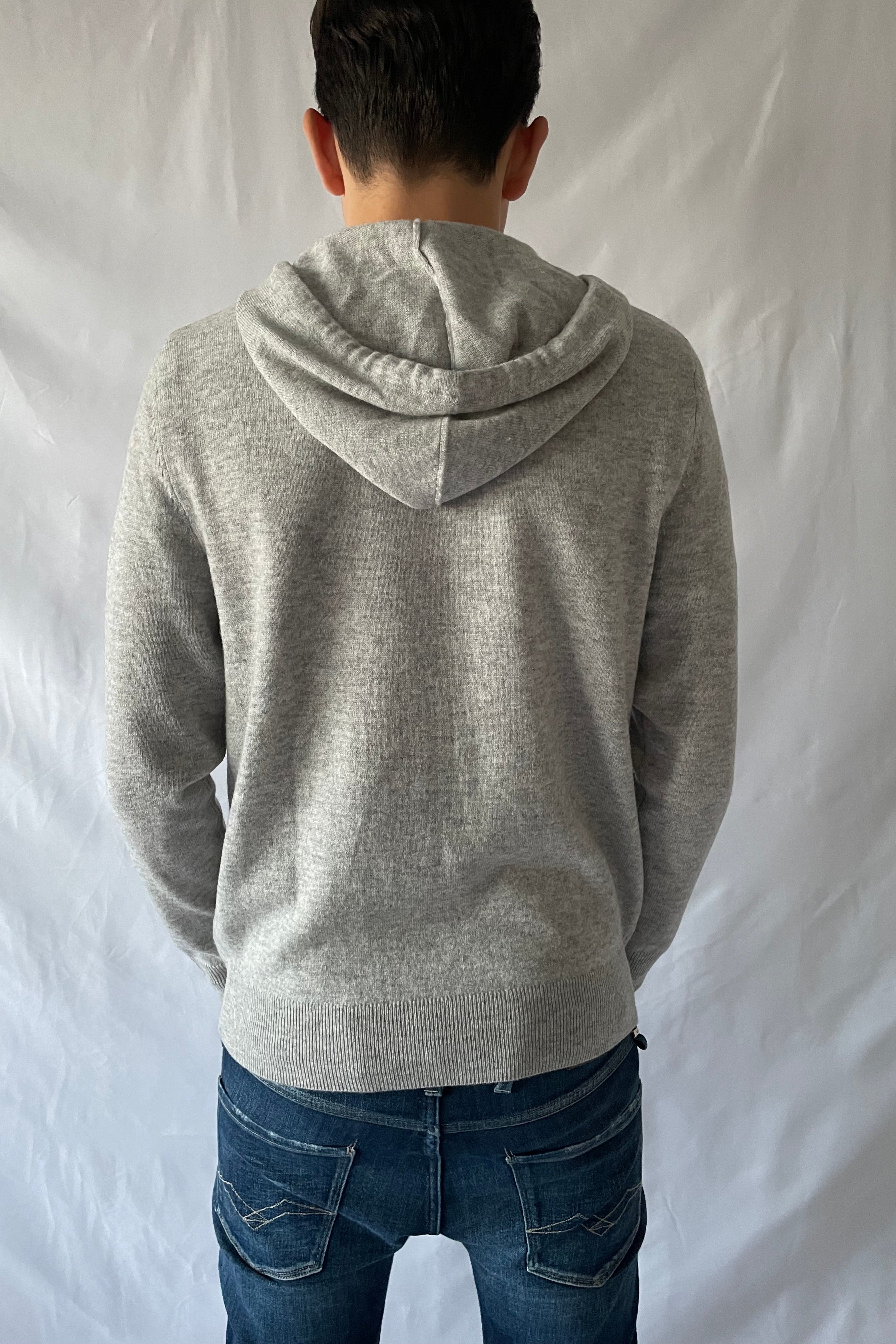 Merino Wool Hoodie Grey