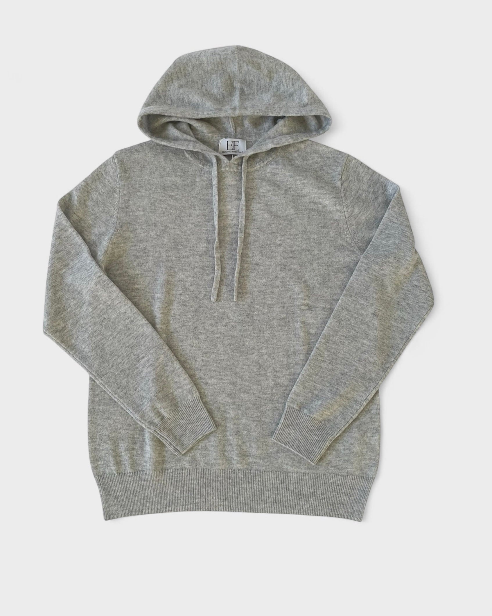 Merino Wool Hoodie Grey