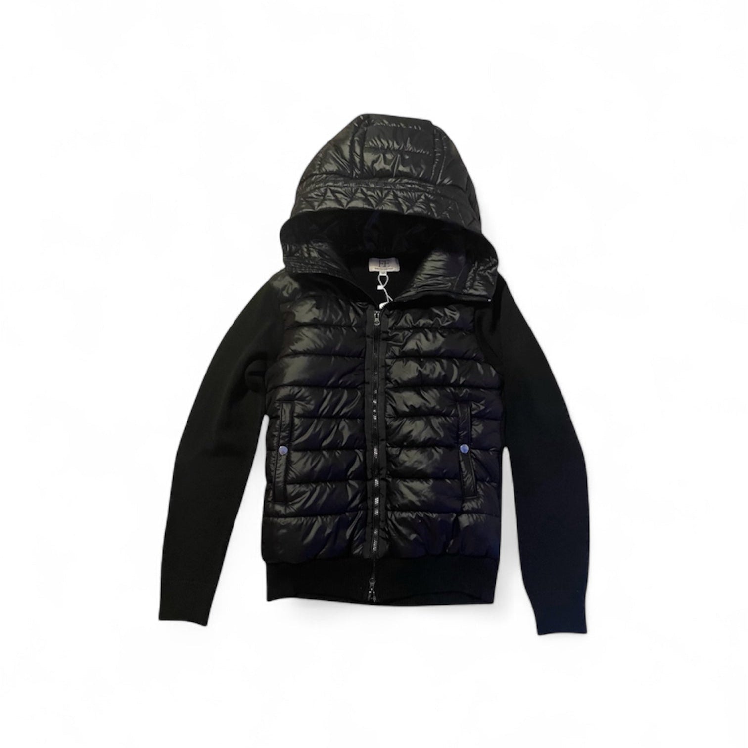 "EE" Classic Cardigan Jacket - Black